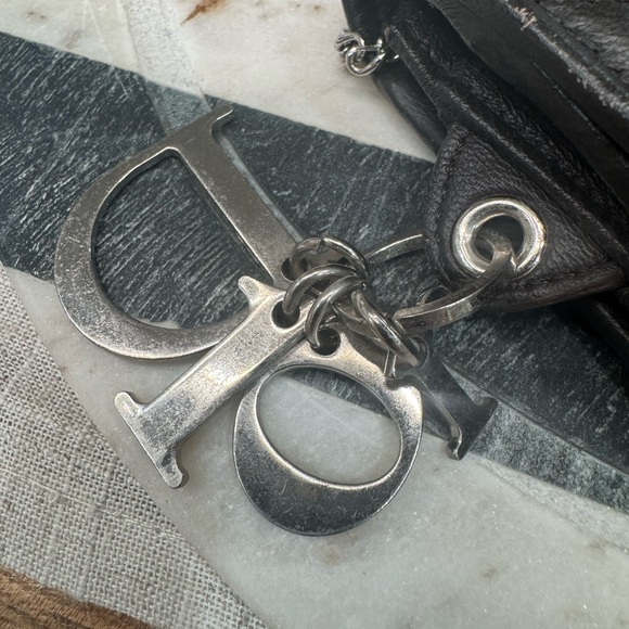 CHRISTIAN DIOR LADY DIOR CHAIN WALLET 100%AUTHENTIC VERY GOOD USED CONDITION EUC - Picture 13 of 16